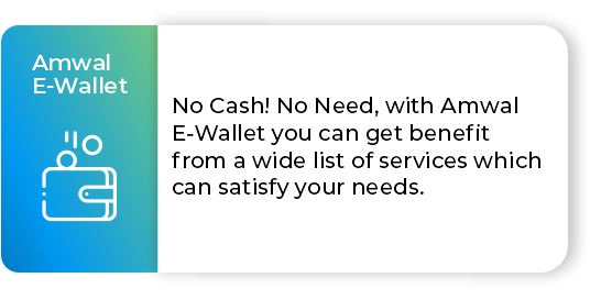 Amwal E-Wallet of Amwal for electronic banking services